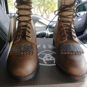 New woman roper boots